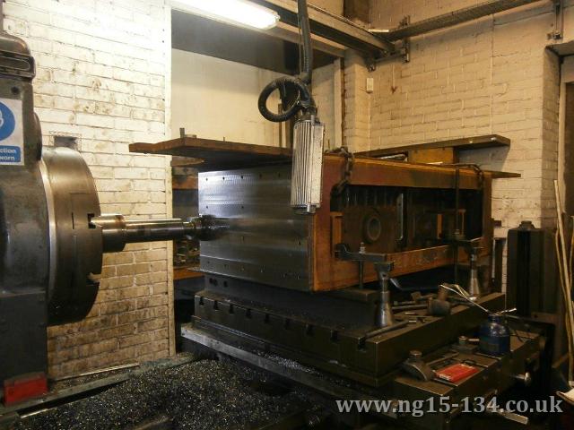 The new rear dragbox being machined at Boston Lodge Works. (Photo: Jon Whalley)