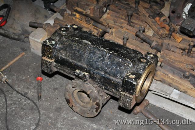 The leading driving axle cannon box for the Krauss-Helmholtz pony truck (Photo: Laurence Armstrong)