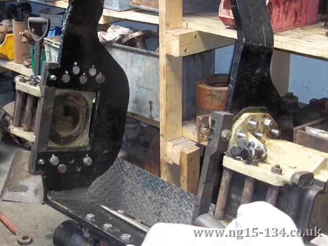 The rear pony truck with some fitted bolts in place, but not tightened. (Photo: Laurence Armstrong)
