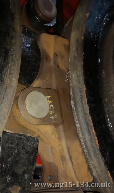 A brake block shown in place. (Photo: Erle Ford)