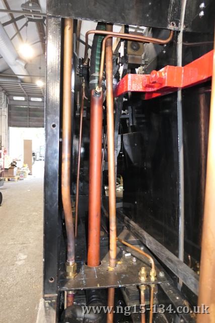 A view of the large and small bore pipework taking shape in the front of the driver's side of the cab. (Photo: Laurence Armstrong)
