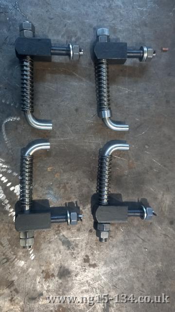 134's brake pad alignment adjusting screws and guides. (Photo: Erle Ford)
