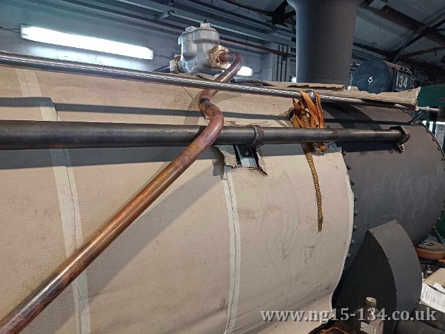 The large pore pipework to the boiler feed clack. (Photo: Andrew Cole)