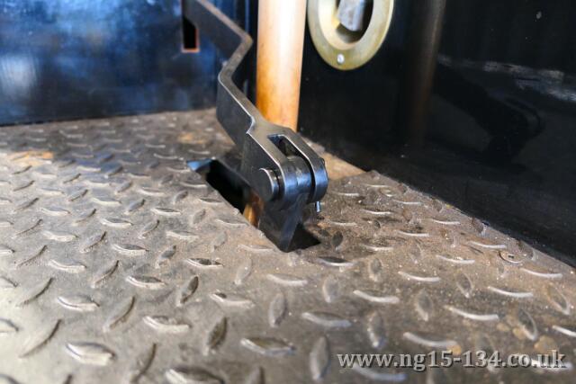 One of the new pins in place for the blow-down valve linkage. (Photo: Laurence Armstrong)