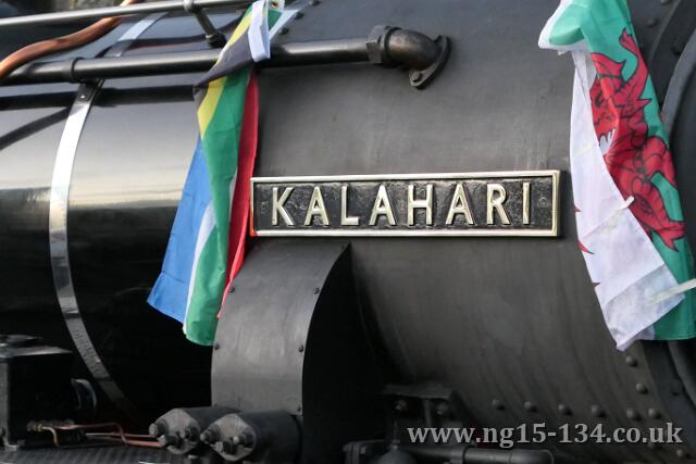 №134 proudly displaying its new nameplates having just been uveiled at the Society's AGM at Caernarfon Station. (Photo Laurence Armstrong)